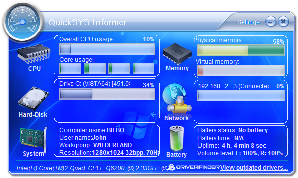 QuickSYS Informer screenshot