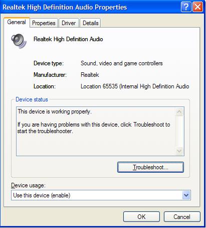 Audio Device Usage